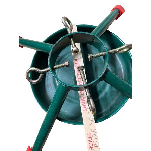 Vintage Metal Christmas Tree Stand With Red Tips & Adjustable Bolts C11 - Picture 4 of 5